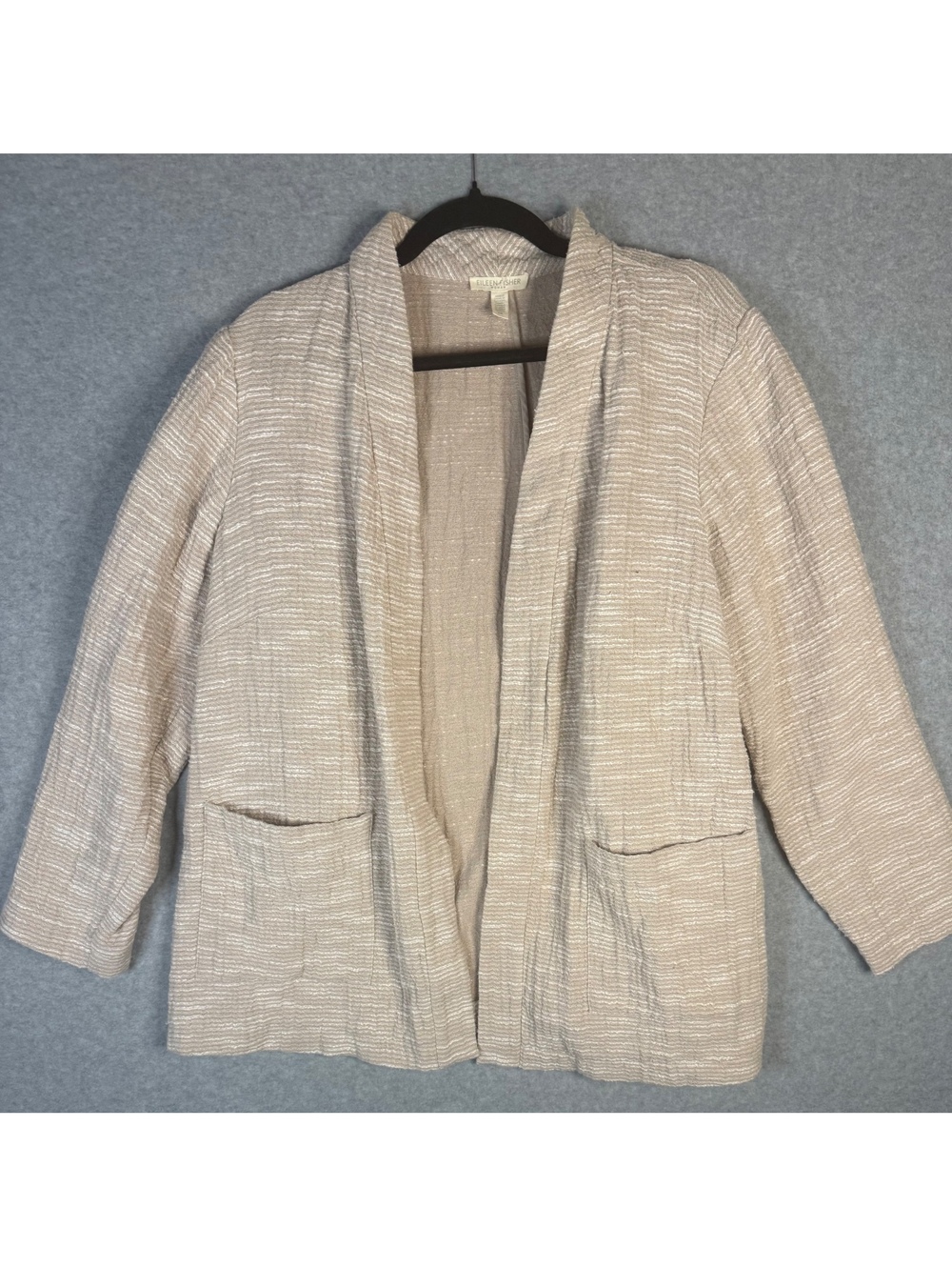 Eileen Fisher Open Front Cotton Cardigan 1X